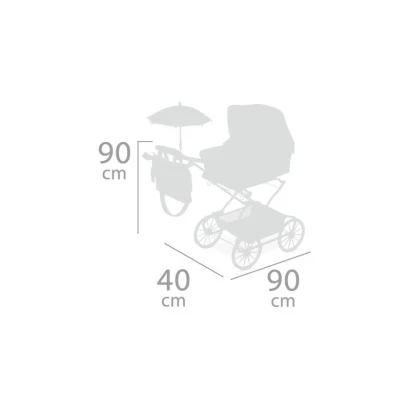 Класична коляска DeCuevas 82031 Reborn з сумкою та парасолькою