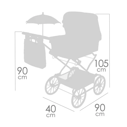 Класична коляска DeCuevas 82075 Sophie з сумкою та парасолькою