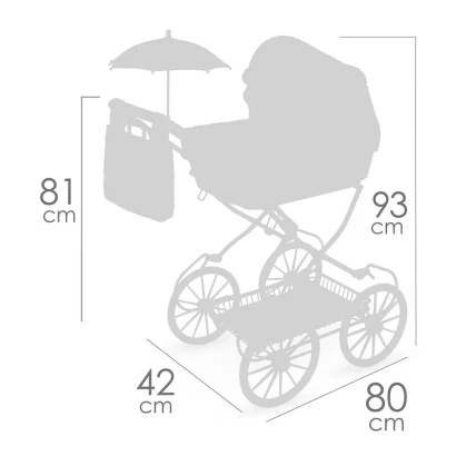 Класична коляска DeCuevas 81075 Sophie з сумкою та парасолькою
