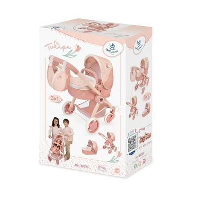 Коляска 3в1 DeCuevas 80574 Tulipe з сумкою та люлькою
