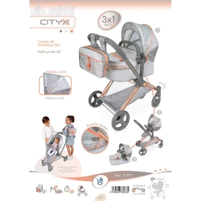 Коляска 3в1 DeCuevas 81777 Cytix з сумкою та люлькою