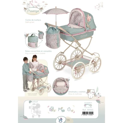 Класична коляска DeCuevas 81045 Provenza з сумкою та парасолькою