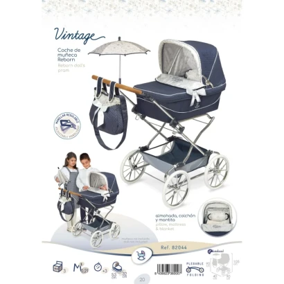 Класична коляска DeCuevas 82044 Reborn з сумкою та парасолькою