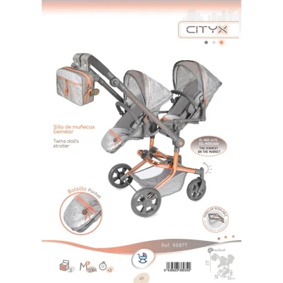 Коляска для двійні DeCuevas 90877 Cytix із сумкою