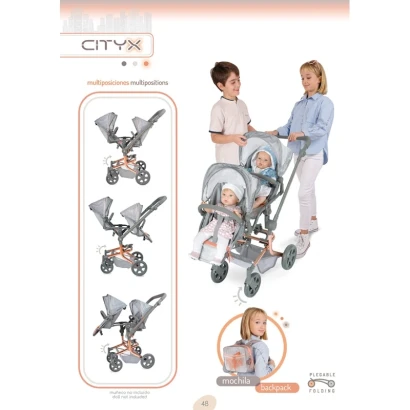 Коляска для двійні DeCuevas 90877 Cytix із сумкою